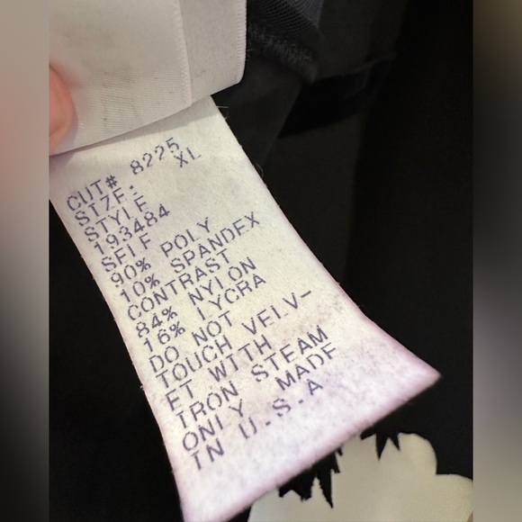 Tadashi Shoji Vintage Black Velvet Sheer Beaded Top with Mesh, Size XL - Picture 13 of 14